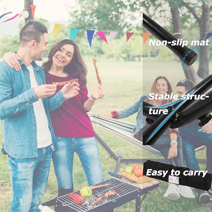 Hammock Stand Portable Heavy Duty Hammock Stand Steel 9ft Stand for Outdoor Patio or Indoor with Carrying Case 2 Person 330 Capacity (No Hammock)