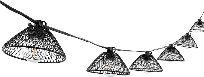 SAFAVIEH Lighting Collection Junia Black 10-Foot LED Outdoor String Lights