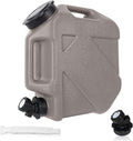 Digury 2.6 Gallon Water Jug Camping Water Container BPA Free Water Storage with Spigot No Leakage Portable Emergency Water Tank for Outdoor Hiking Camping Picnic Supplies Warm Gray