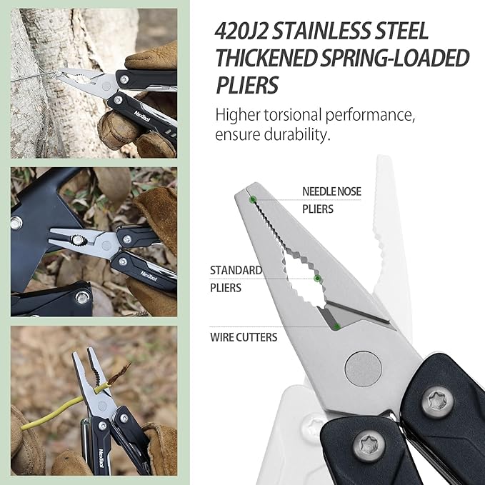 NexTool Mini Sailor S11 Keychain Multitool 11-in-1 Compact EDC Pliers with Pocket Knife Scissors &amp Screwdrivers Lightweight Small Multitool for DIY Travel Camping and Gift Cool Gadget for M
