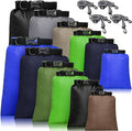 Shappy 6/12 Pcs Waterproof Dry Bags Lightweight Outdoor Waterproof Dry Stuff Sacks 15/8/5/4/3/2 L and Long Adjustable Shoulder Strap for Kayaking Rafting Boating Hiking Camping