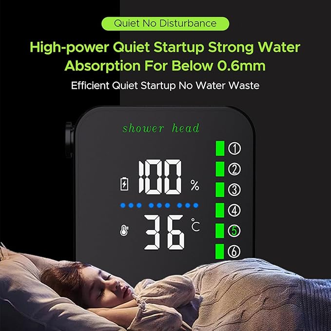 Keenso Outdoor Shower Kit Portable Camping Shower 8000mAh Rechargeable Outdoor Pump With LED Display Dual Modes Adjustable Water Flow for Tent
