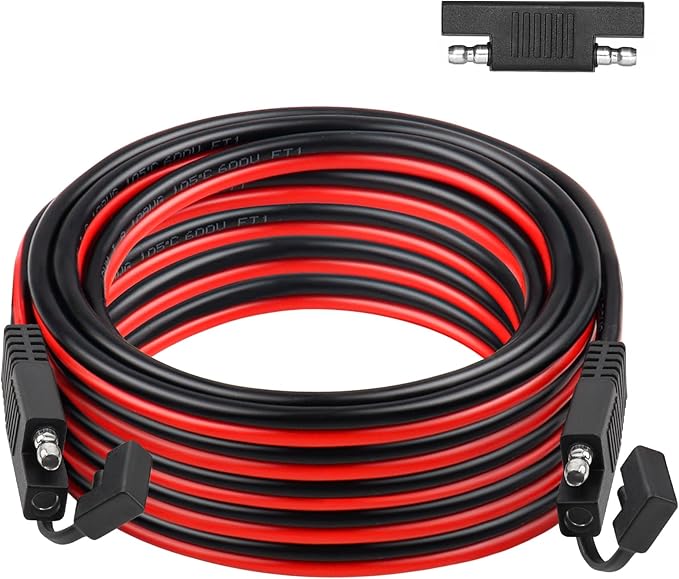 SAE Extension Cable 10AWG 35FT Quick Disconnect Tinned Copper Wire with SAE Connector Wire for Solar Panel Battery Tender Motorcycle Automotive RV Cars Tractor 10 Gauge