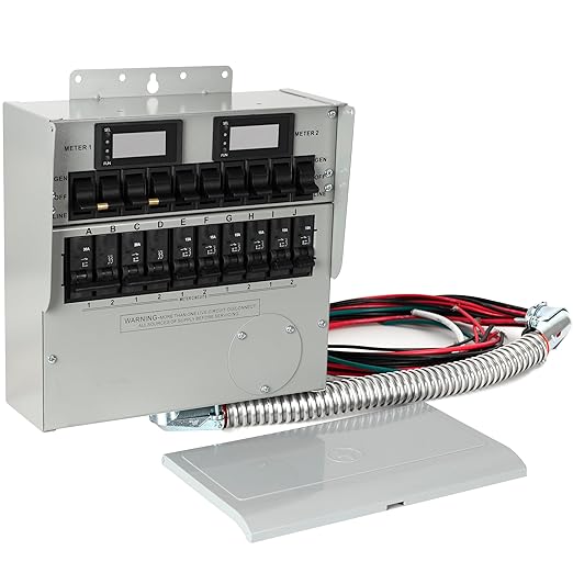 Generator Transfer Switch50A Pro/Tran2 10-Circuit 2 Manual Transfer SwitchMarked