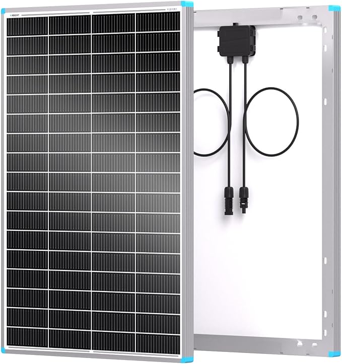 Renogy 16BB N-Type 175 Watt Solar Panel 12V 175W Solar Panel 25% High-Efficiency PV Module Power Charger for RV Marine Cabin Roof Home Farm Battery and Other Off-Grid Applications