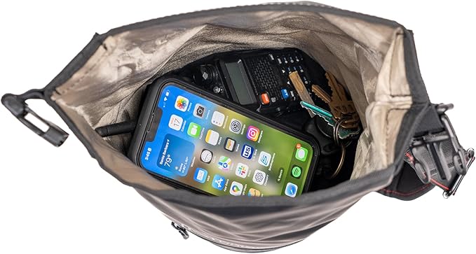 Mission Darkness Dry Shield Faraday Tote 7L Capacity // Waterproof Dry Bag for Electronic Device Security &amp Transport Signal Blocking Anti-Tracking EMP Shield Data Privacy Fits Phones Tablets Radi