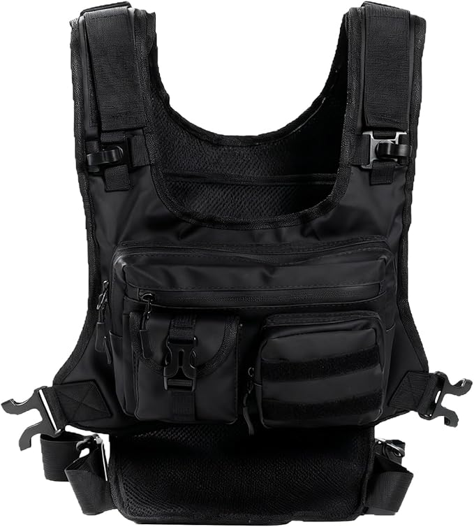 Heavy Duty Adventure Chest Pack Vest for Outdoor Travel Backpacking Training Essential Multi Compartment Running Pack