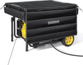 GenArmor Generator Covers While Running 100% Waterproof Heavy Duty Tarps Generator Tent Portable Outdoor Generator Enclosure for Most 4000w~13000w Generators Black Windproof Kit Version