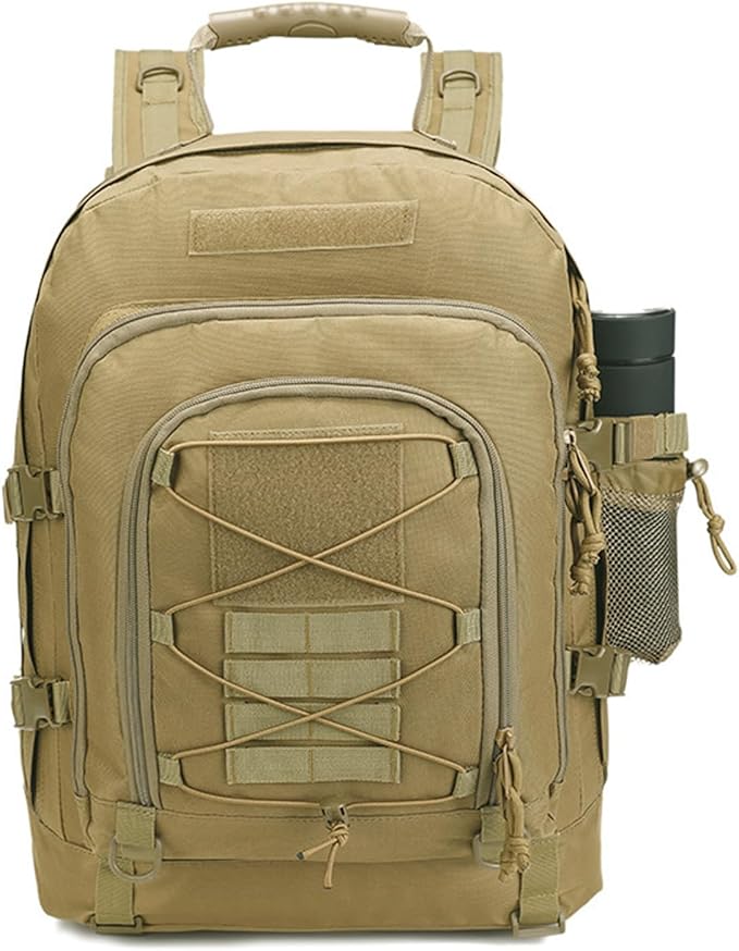 Large tactical military backpack Army Daypack Assault Pack for Men Molle Backpacks Bug Out Bag 3 Day Pack for Hiking Camping Travel Hunting Rucksack Trekking (Khaki)
