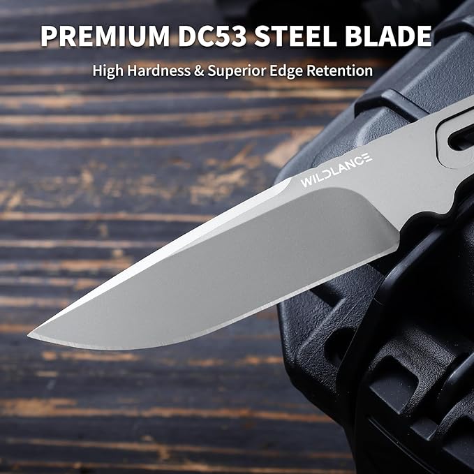 EDC Fixed Blade Knife with Sheath Camping Knife Fixed Blade 3.15 Outdoor Survival Blade Full Tang Hunting Knives for Men Women BS-01