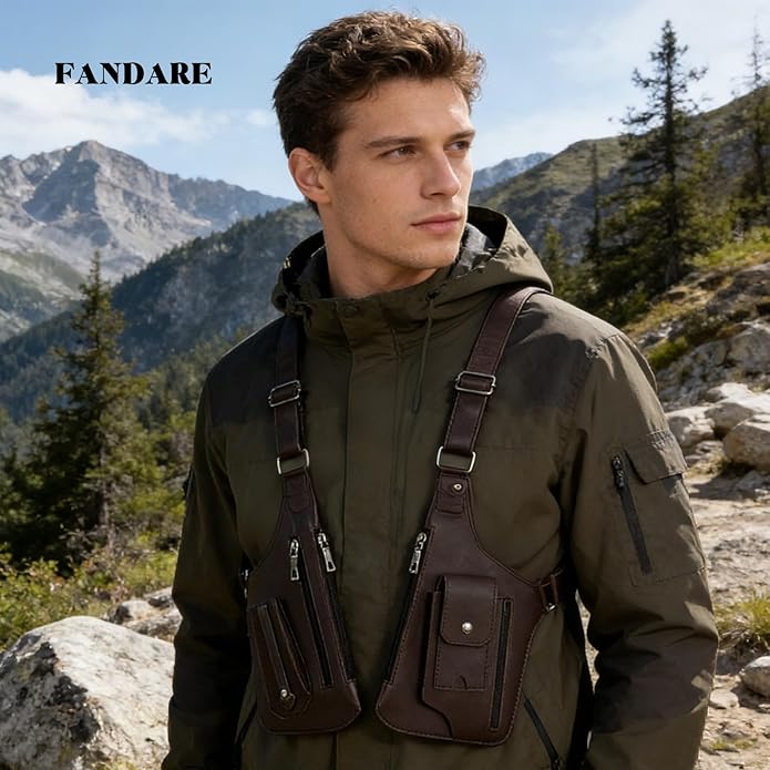 FANDARE Anti-Theft Underarm Chest Bag Double Shoulder Armpit Holster Tactical Sling Ba