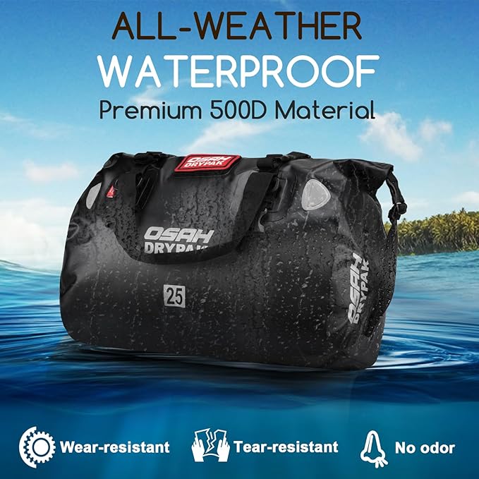 25L Waterproof Duffel Bag &amp 60L Motorcycle Dry Bag