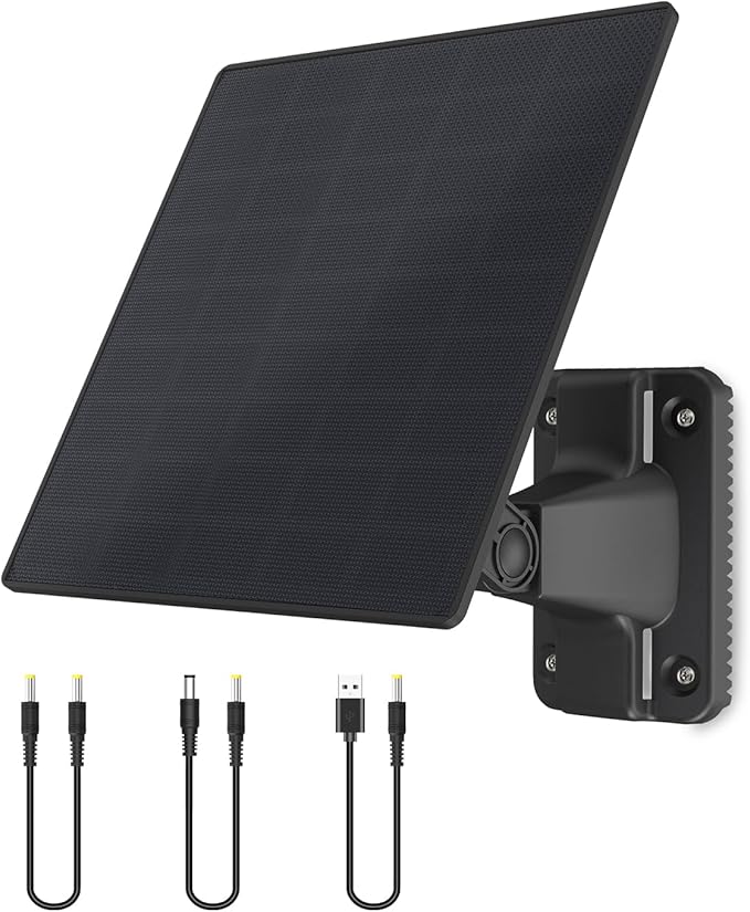 Trail Camera Solar Panel WingHome 5000mAh Built-in Battery 12V/1A &amp 6V/1.5A Output IP66 Waterproof High-Efficiency Power Durable Solar Charger Supply for Outdoor Wildlife Monitoring