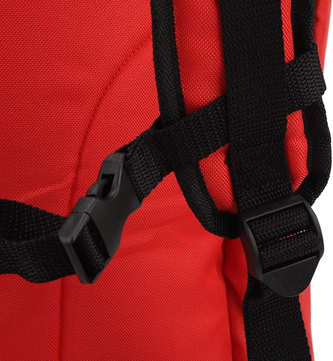 Restokki Red Firefighter Bag Large Capacity First Responder Bag Emergency Medical Backpack for Travel Camping