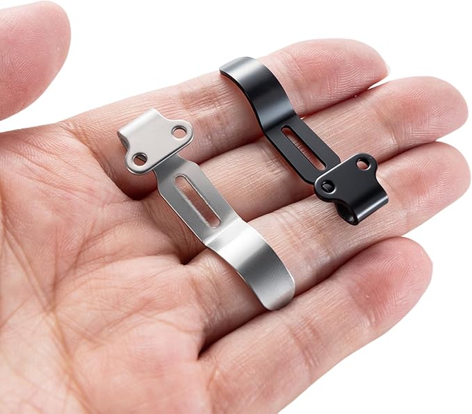 6 packs-Deep Carry Pocket Clip Compatible with Benchmade Bugout 535 &amp Most Models - Stainless Steel with 8 Screws