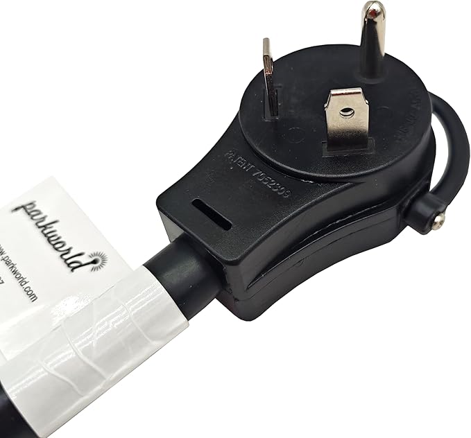 Parkworld 67515 NEMA TT-30P to L14-20R 20 Amp Generator Adapter Cord Transfer Switch Adapter RV 30A TT-30 Male Plug with Handle to Generator 20A 4-Prong L14-20 Female Receptacle