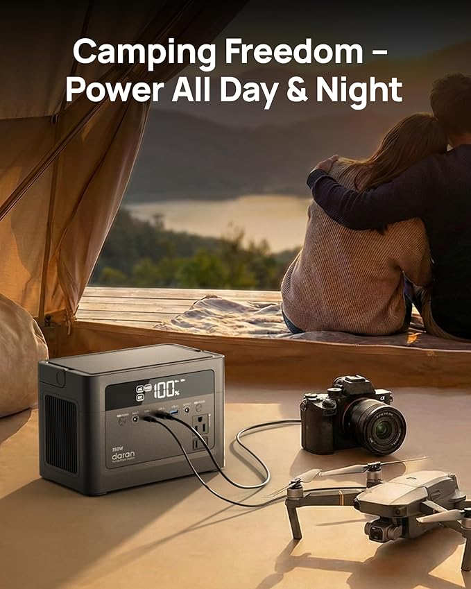 2026 Portable Power Station 700W Surge 288Wh LiFePO4 Battery Backup Power Bank with AC Outlet 350W/110V Solar Generator Fast Charging for Camping Essentials Hurricane Emergency Home Road Trips