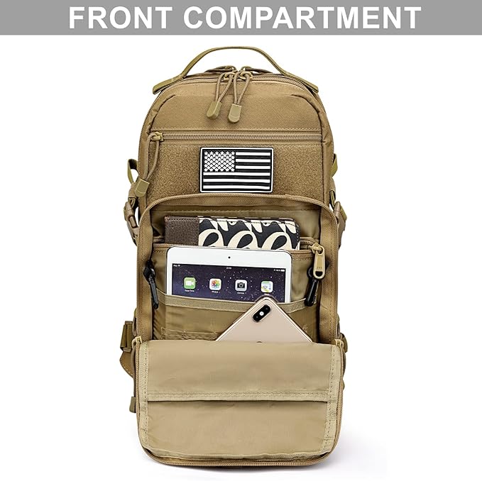 G4Free EDC Bag Tactical Sling Bag Backpack Molle Chest Shoulder Assault Pack Rectangular Outdoor Daypack