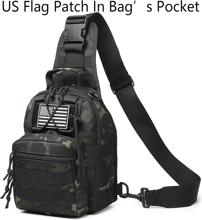 ATBP Small Tactical Sling Bag for Men with Holster Military EDC Shoulder Bag CCW Crossbody Bag 7 Liters