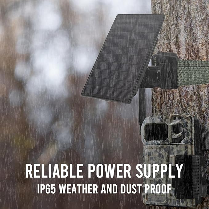 Trail Camera Solar Panel - Power Horse 6V/12V Solar Panel Kit with 5200mAh Battery for Hunting Camera 1.7/2.1mm DC Connectors Fits Most Solar Panel for Trail Cam