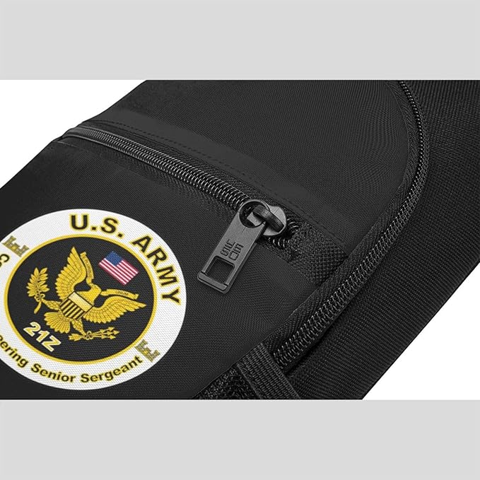 US Army MOS 21Z Combat Engineering Senior Sergeant Chest Pack Leisure Shoulder Crossbody Chest Bag