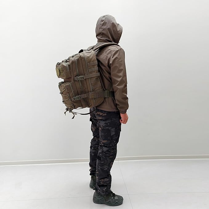 38L Military Tactical Backpack for Men Army 3 Day Assault Pack Molle Bag Bug Out Bag Green