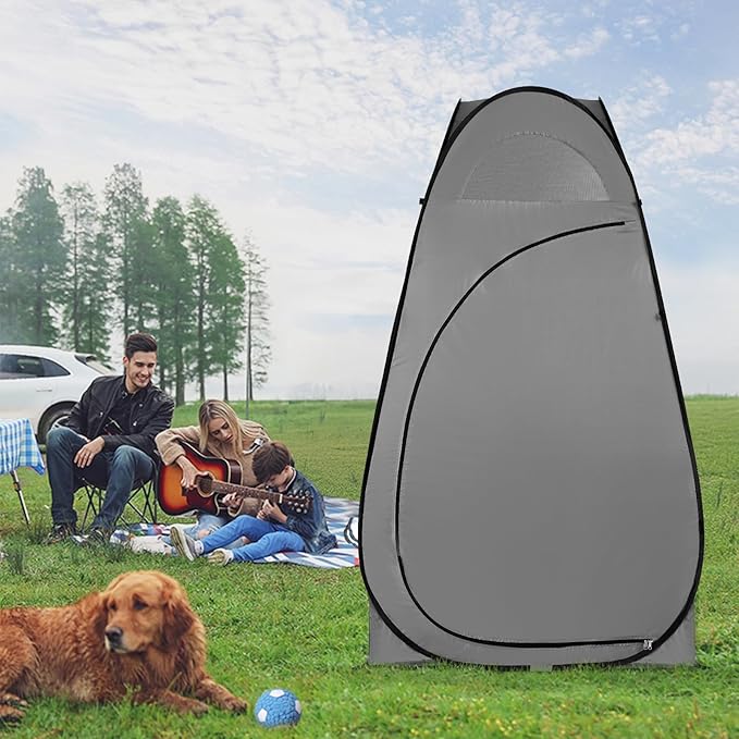 Pop Up Changing Tent for Beach Camping Portable Shower Tents Outdoor Privacy Bathroom Change Dressing Clothes Porta Potty Tent Pop Up Instant for Camp Toilet (Dark Gray)