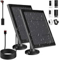 Solar Panel for Ring Camera(2nd Generation) Dustproof Waterproof 5W Solar Panel with 10FT/3M Long Cable for Stick Up &amp Pro Spotlight Cam Battery for Security Camera 2 Pack-BK