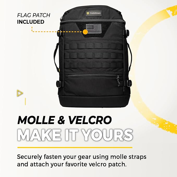 TradeSmart Range Backpack for Handguns Ammo &amp Shooting Gear with 3 Lockable Compartments Ear &amp Eye Protection Kit Optional
