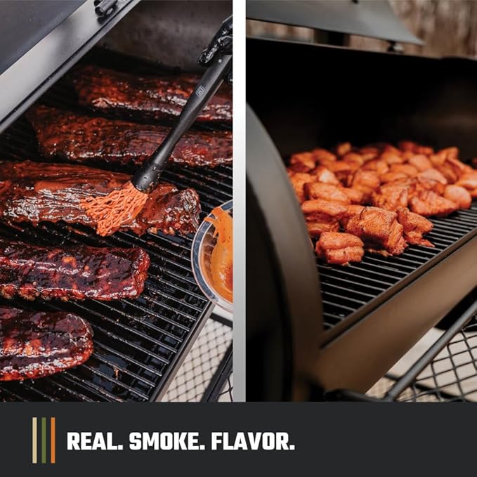 Oklahoma Joe's Longhorn Offset Charcoal Smoker and Grill with 1060 sq. in. Cooking Area in Black Offset Smoker Grill