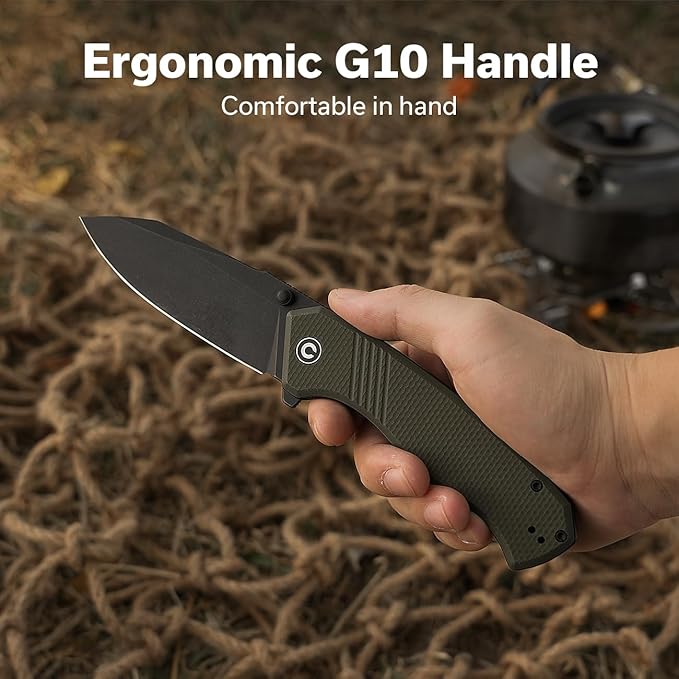 CIVIVI Placoid Pocket Knife for EDC Folding Knife with 3.67 14C28N Blade G-10 Handle For Men Women Gift C23079-3