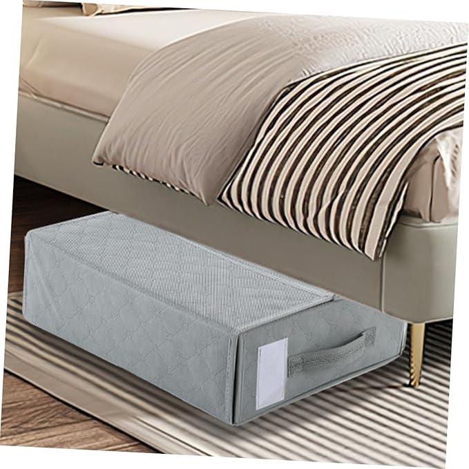 Luxshiny Foldable Bed Sheet Organizer Fabric Storage Box Collapsible Bin Closet Organizer
