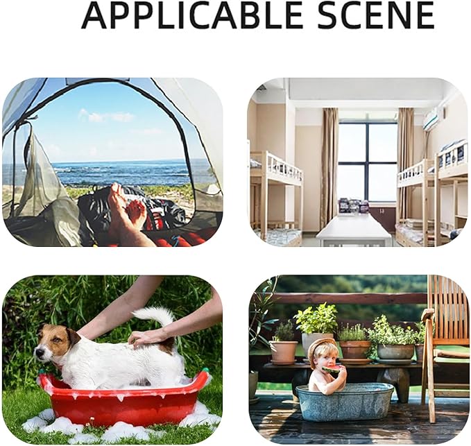 Camping Shower Camp Shower USB Rechargeable Outdoor Shower with Shower Head Electric Portable Shower for Hiking
