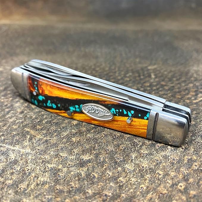 HOOEY Unisex Small Turquoise Trapper Knife Brown One Size