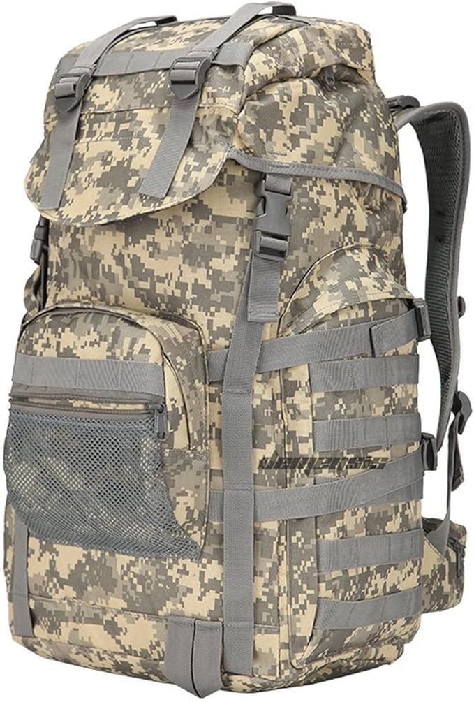 50L Military Tactical Backpack Outdoor Trekking Camping Army Backpack Large Capacity Airsoft Combat Training Molle Bags (acu)