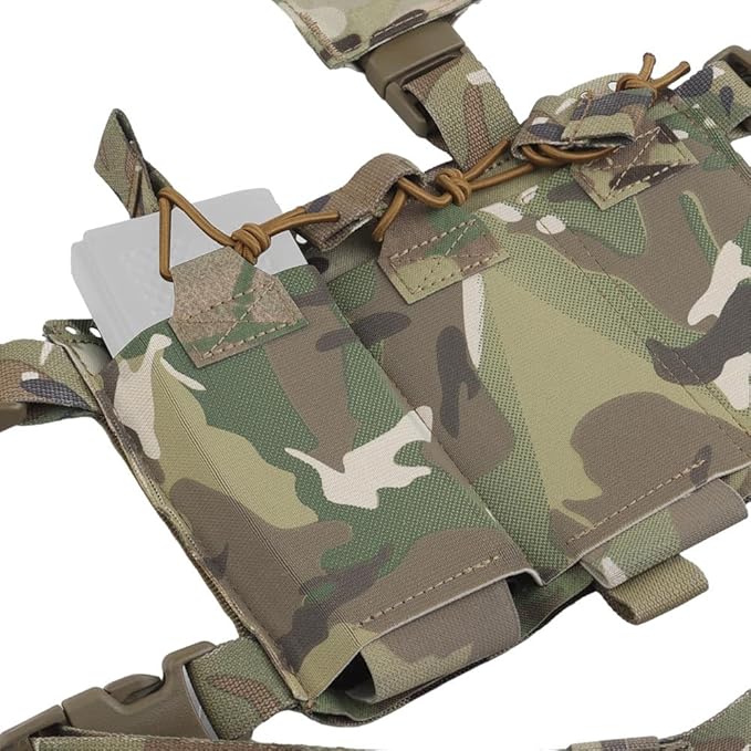WoSporT Tactical Chest PackPlacard Split Front Chest Rig MOLLE System Magazine Pouch