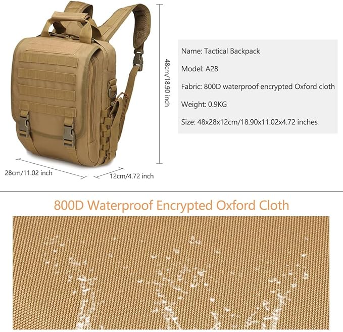 Military Tactical Backpack Laptop Backpack Travel Backpacks for Men Small Tactical Backpack Assault Bag (ACU)