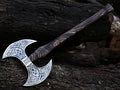 24” Viking Double Handed Axe Large Norse Axe Scandinavian Style Hatchet Double Headed ax Viking ax History of Norse Mythology self Defense Prop Tools