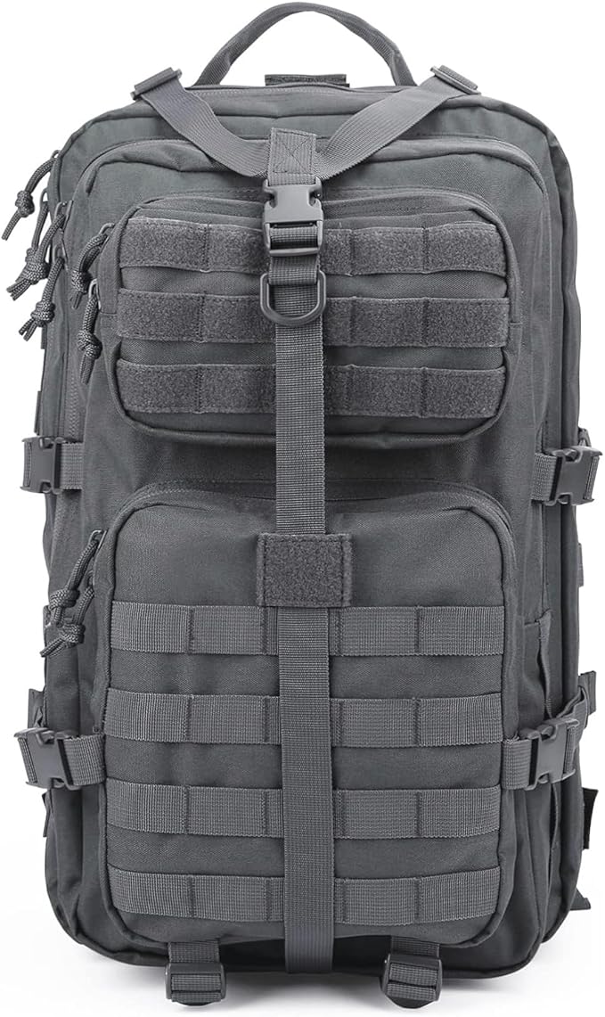 Military Tactical Backpack Large Army 3 Day Assault Pack Molle Bag Backpacks (ACU Camo) (Gray)