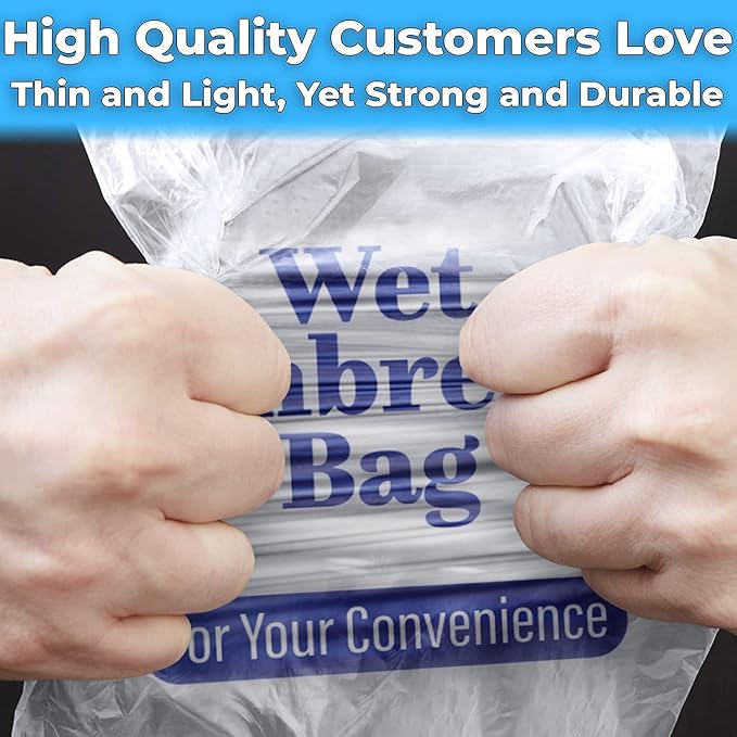 Heavy Duty Universal Fit Umbrella Rain Bags. 500Pk Big Covers for Wet Umbrellas. Large Disposable Clear Plastic Sleeves Keep Church or Lobby Floors Dry. Perfect Refill for Any Bag Stand or Holder.