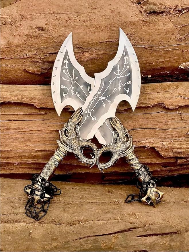 Custom Handmade Cosplay Prop Medieval AxeChaos Blade SwordsThe War Game Props Cosplay Display