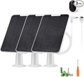 Solar Panel Charger Compatible with Arlo Pro 6/6 XL 6V 5W Solar Panel for Arlo Pro Security Camera 2K HDR (6th Gen 2025 Release) IP65 Weatherproof USB-C Plug 9.8ft Cable Secure Wall Mount 3 Pack