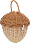 Cabilock Toy Bins for Boys and Girls Rattan Bushel Basket with Lid Boys and Girls Storage Bins Handwoven
