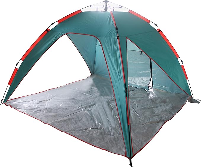 Bliss Hammocks BHT-A39-TO Pop-Up Beach Tent w/Carry Bag for Easy Travel Sun Protection &amp Wind Resistant Waterproof Lightweight Durable Teal and Orange
