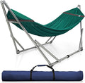 Tranquillo Adjustable Collapsible Hammock with Stand – Picnic Hammock Stand and 2 Layered Polyester Hammock Net for 2 Persons with Carry Bag Peacock