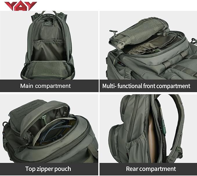 vAv YAKEDA 500D NylonTactical Military Backpack for MenFit 12.6-15.6 inches Laptop Daily Bag for Hikinghuntingrunning (CP)