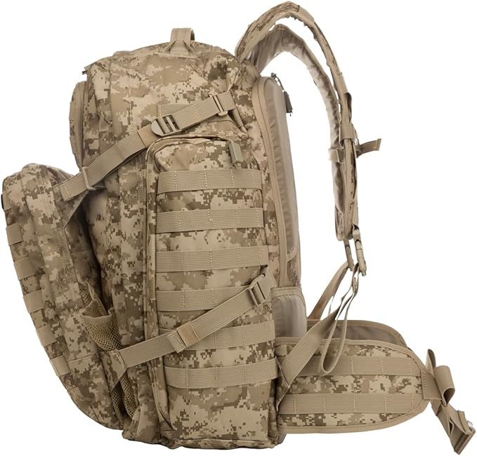 SOG Tools and Knives Internal Frame Tactical Multi Day Overnight Travel and Work Backpack Digital Camo One Size