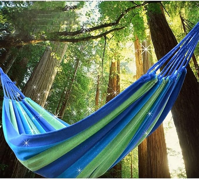 Portable Hammock Portable Swing Bed Hammock Double Camping Hammocks Ropes Lightweight for Outdoor Beach Garden Backyard for Backpacking Beach