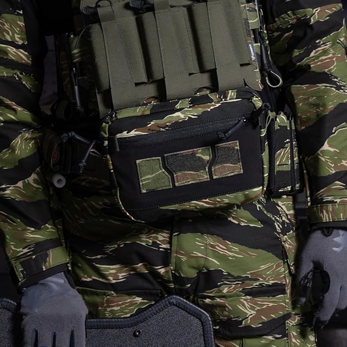 IDOGEAR Tactical Drop Dump Pouch Dangler Vest Admin Molle Utility Tool Organizer with Hook and Loop Panel for JPC AVS CPC Vest Outdoor Sports