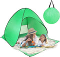 Beach Tent Easy Pop Up 2-3 Person Beach Shade Beach Tent Sun Shelter Instant Portable Beach Tent Umbrella Sun Shade Canopy with Storage Bag for Outdoor Beach Camping Fishing (Green)
